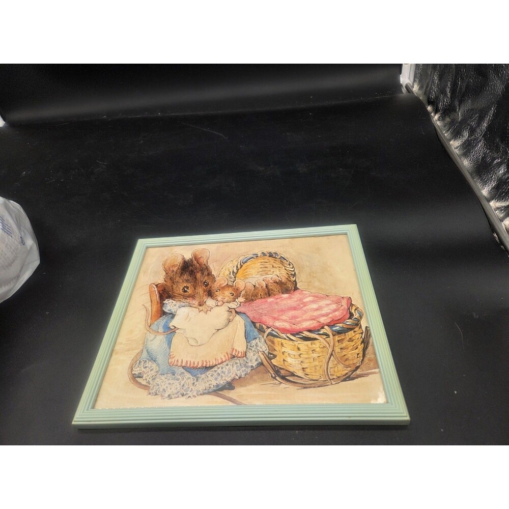 Vintage Mrs Tittlemouse Framed Beatrix Potter Prints Frederick Warne Nursery